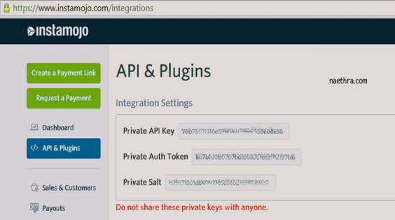 Instamojo payment gateway Api